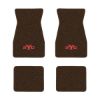 1970-1973 Chevrolet Camaro floor mats with the SYC logo in Loop 10 Dark Brown carpet, illustration