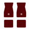 1970-1973 Chevrolet Camaro floor mats with the SS in Filled Circle logo in Essex 1016A Red carpet, illustration