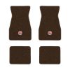 1970-1973 Chevrolet Camaro floor mats with the SS in Filled Circle logo in Loop 10 Dark Brown carpet, illustration