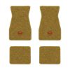 1970-1973 Chevrolet Camaro floor mats with the SS in Outline Circle logo in Loop 20 Gold carpet, illustration
