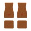 1970-1973 Chevrolet Camaro floor mats with the SS in Outline Circle logo in Loop 34 Orange carpet, illustration