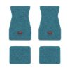 1970-1973 Chevrolet Camaro floor mats with the SS in Outline Circle logo in Loop 09 Medium Blue carpet, illustration