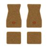 1970-1973 Chevrolet Camaro floor mats with the SS in Outline Circle logo in Loop 11 Medium Saddle carpet, illustration