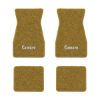 1970-1973 Chevrolet Camaro floor mats with the Camaro Block Letter logo in Loop 20 Gold carpet, illustration