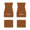 1970-1973 Chevrolet Camaro floor mats with the Camaro Block Letter logo in Loop 34 Orange carpet, illustration