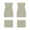 1970-1973 Chevrolet Camaro floor mats with the Camaro Block Letter logo in Loop 18 Silver carpet, illustration