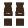 1970-1973 Chevrolet Camaro floor mats with the Camaro Block Letter logo in Loop 10 Dark Brown carpet, illustration