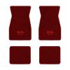 1970-1973 Chevrolet Camaro floor mats with the Large SS 396 logo in Essex 1016A Red carpet, illustration