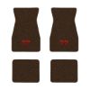 1970-1973 Chevrolet Camaro floor mats with the Large SS 396 logo in Loop 10 Dark Brown carpet, illustration