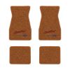 1970-1973 Chevrolet Camaro floor mats with the Yesterdays Chevrolet logo in Loop 34 Orange carpet, illustration