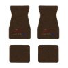 1970-1973 Chevrolet Camaro floor mats with the Yesterdays Chevrolet logo in Loop 10 Dark Brown carpet, illustration