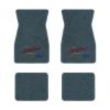 1970-1973 Chevrolet Camaro floor mats with the Yesterdays Chevrolet logo in Essex 1017A Lapis Blue carpet, illustration