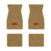 1974-1981 Chevrolet Camaro floor mats with the Z/28 logo in Cutpile 854 Caramel carpet, illustration