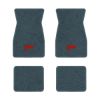 1974-1981 Chevrolet Camaro floor mats with the Z/28 logo in Essex 1017A Lapis Blue carpet, illustration