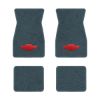 1974-1981 Chevrolet Camaro floor mats with the Chevy Bowtie logo in Essex 1017A Lapis Blue carpet, illustration