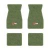 1974-1981 Chevrolet Camaro floor mats with the Z/28 in Red and Silver logo in Cutpile 869 Willow Green carpet, illustration