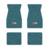 1974-1981 Chevrolet Camaro floor mats with the Z/28 in Red and Silver logo in Cutpile 802 Blue carpet, illustration
