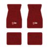 1974-1981 Chevrolet Camaro floor mats with the Z/28 in Red and Silver logo in Cutpile 7039 Dark Red / Carmine carpet, illustration