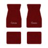 1974-1981 Chevrolet Camaro floor mats with the Camaro Script logo in Cutpile 4305 Oxblood carpet, illustration