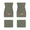 1974-1981 Chevrolet Camaro floor mats with the Z/28 in Red and Silver logo in Essex 1053A Silver carpet, illustration