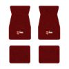 1974-1981 Chevrolet Camaro floor mats with the Z/28 in Red and Silver logo in Cutpile 4305 Oxblood carpet, illustration