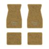1974-1981 Chevrolet Camaro floor mats with the Camaro SS Script logo in Cutpile 7037 Doeskin / Camel Tan carpet, illustration