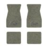 1974-1981 Chevrolet Camaro floor mats with the Camaro by Chevrolet Black Outline logo in Essex 1053A Silver carpet, illustration