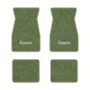 1974-1981 Chevrolet Camaro floor mats with the Camaro Block Letter logo in Cutpile 869 Willow Green carpet, illustration