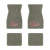 1974-1981 Chevrolet Camaro floor mats with the Camaro by Chevrolet Silver Outline logo in Essex 1053A Silver carpet, illustration