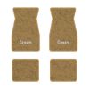1974-1981 Chevrolet Camaro floor mats with the Camaro Block Letter logo in Cutpile 854 Caramel carpet, illustration
