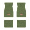 1974-1981 Chevrolet Camaro floor mats with the RS logo in Cutpile 869 Willow Green carpet, illustration
