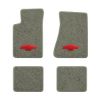 1982-1984 Chevrolet Camaro molded floor mats with the Chevy Bowtie logo in Essex 1053A Silver carpet, illustration