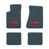 1982-1984 Chevrolet Camaro molded floor mats with the Chevy Bowtie logo in Essex 1017A Lapis Blue carpet, illustration