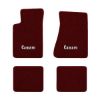 1982-1984 Chevrolet Camaro molded floor mats with the Camaro Block Letter logo in Essex 1045A Maroon carpet, illustration