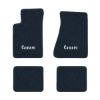 1982-1984 Chevrolet Camaro molded floor mats with the Camaro Block Letter logo in Cutpile 7625 Blue carpet, illustration