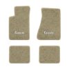 1982-1984 Chevrolet Camaro molded floor mats with the Camaro Block Letter logo in Cutpile 1251 Almond carpet, illustration