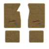 1963-1964 Chevrolet Biscayne floor mats with the Yesterdays Chevrolet logo in Essex 1054A Caramel carpet, illustration