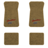 1971-1972 Chevrolet Biscayne floor mats with the Heartbeat of America logo in Essex 1054A Caramel carpet, illustration