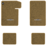 1964-1967 Chevrolet Chevelle floor mats with the 300 Deluxe logo in Essex 1054A Caramel carpet, illustration