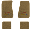 1968-1972 Chevrolet Chevelle floor mats with the Yesterdays Chevrolet logo in Essex 1054A Caramel carpet, illustration