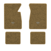 1965-1970 Chevrolet Impala floor mats with the Small SS 396 logo in Essex 1054A Caramel carpet, illustration