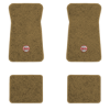1971-1973 Chevrolet Impala floor mats with the SS in Filled Circle logo in Essex 1054A Caramel carpet, illustration