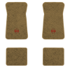 1971-1973 Chevrolet Impala floor mats with the SS in Outline Circle logo in Essex 1054A Caramel carpet, illustration