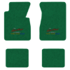1955-1956 Chevrolet One-Fifty Series floor mats with the Yesterdays Chevrolet logo in Daytona 7163 Light Green carpet, illustration