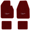 1974-1978 Dodge Charger Automatic floor mats with the Charger with Emblem logo in Essex 1016A Red carpet, illustration