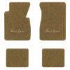 1955-1956 Chevrolet Bel Air floor mats with the Bel Air logo in Essex 1054A Caramel carpet, illustration