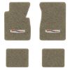 1955-1956 Chevrolet Bel Air floor mats with the Bel Air Crest logo in Essex 1035A Beige carpet, illustration
