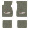 1955-1956 Chevrolet Bel Air floor mats with the Bel Air Crest logo in Essex 1053A Silver carpet, illustration