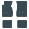 1955-1956 Chevrolet Bel Air floor mats with the Bel Air logo in Essex 1017A Lapis Blue carpet, illustration