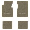 1955-1956 Chevrolet Bel Air floor mats with the Bel Air logo in Essex 1035A Beige carpet, illustration